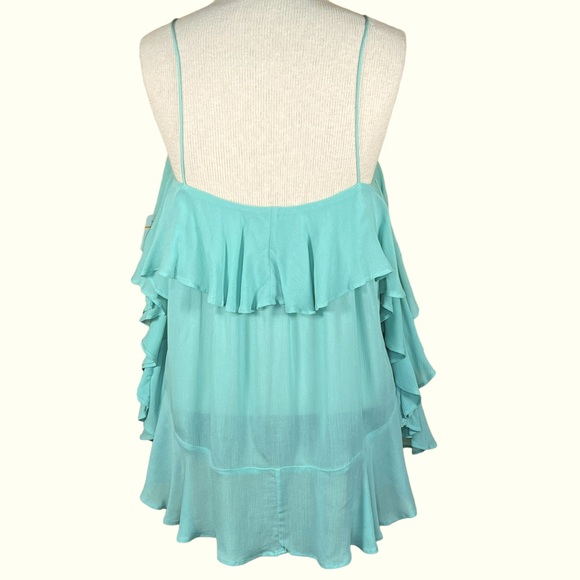 Free People Intimately Ruffled Cami With Spaghetti Straps Oversized S NWT - Picture 5 of 12
